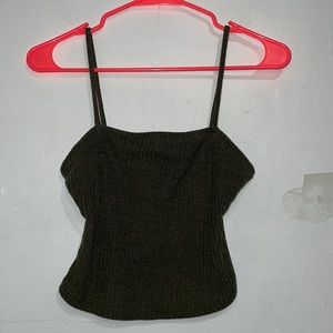 (2/$15) Size M Women’s Shein Green Crop Tank Top